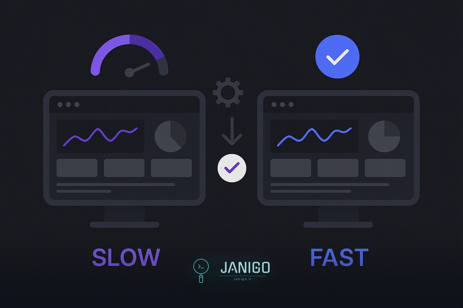 A conceptual illustration showing a powerful server being ignored while a tangled web of inefficient code is being untangled. The server is in the background, slightly out of focus, emphasizing the code logic in the foreground.